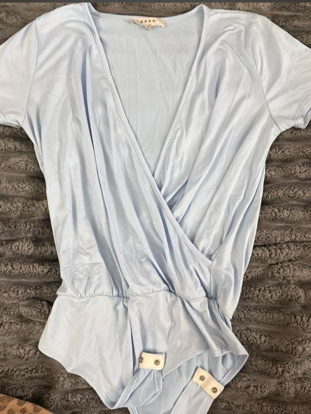 gaze Pale Blue Wrap Bodysuit